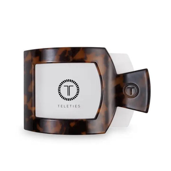 Square Flat Hair Clip Large - Tortoise - By Teleties
