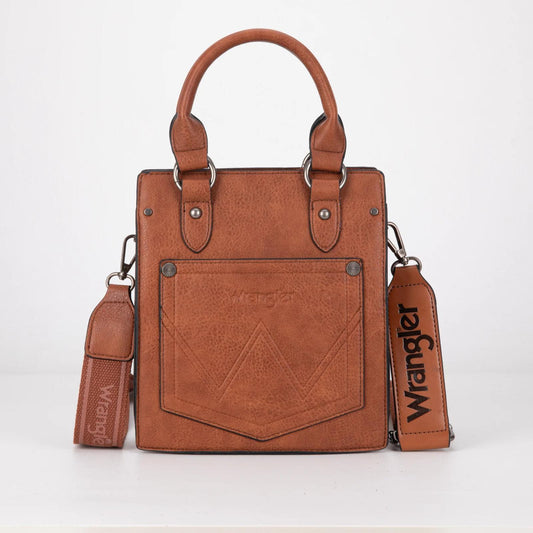 Wrangler North South Mini Tote/Crossbody - Brown - by Montana West