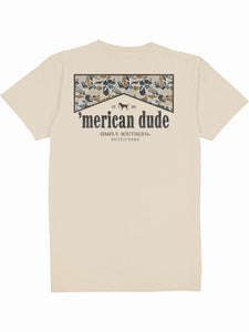 Merican Dude Wisp Logo (Men's Short Sleeve T-Shirt) by Simply Southern