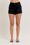 High Waisted Aurora Weekender Shorts - Black - by Judy Blue