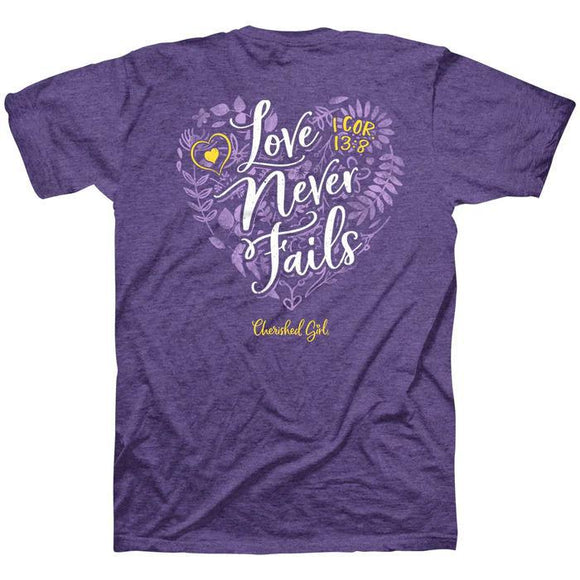 Love Never Fails (Short Sleeve T-Shirt) by Cherished Girl