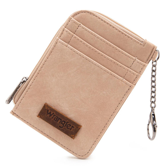 Wrangler Mini Zip Card Case - Tan - by Montana West by Montana West