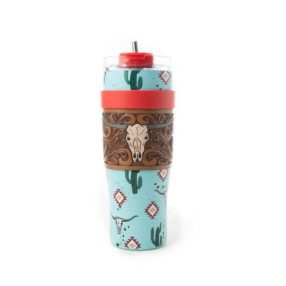 Wide Wyoming Tumbler - Cactus - by Myra