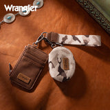 Wrangler Camo Print Dual Pouch Wristlet - Brown - by Montana West