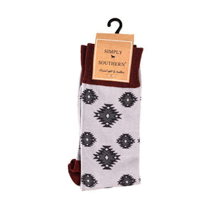 Men Simply Socks - Aztec Gray - by Simply Southern