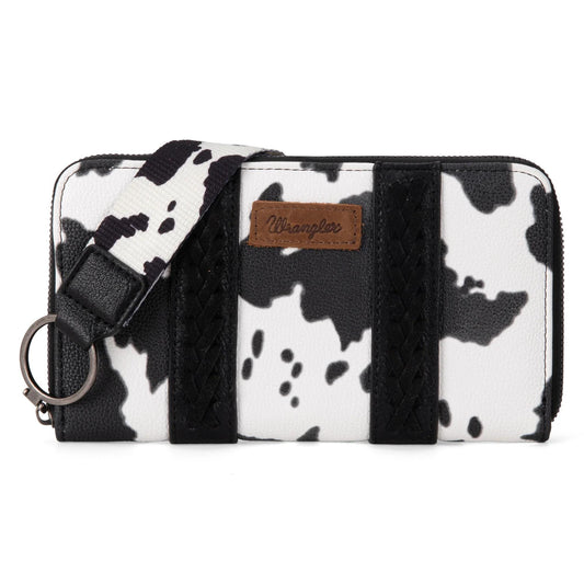 Wrangler Cow Print Wallet - Black - by Montana West