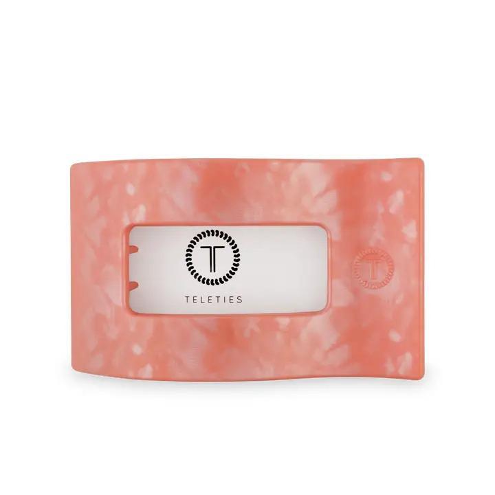 Flat Large Rectangle Hair Clip - Dreamsicle - By Teleties