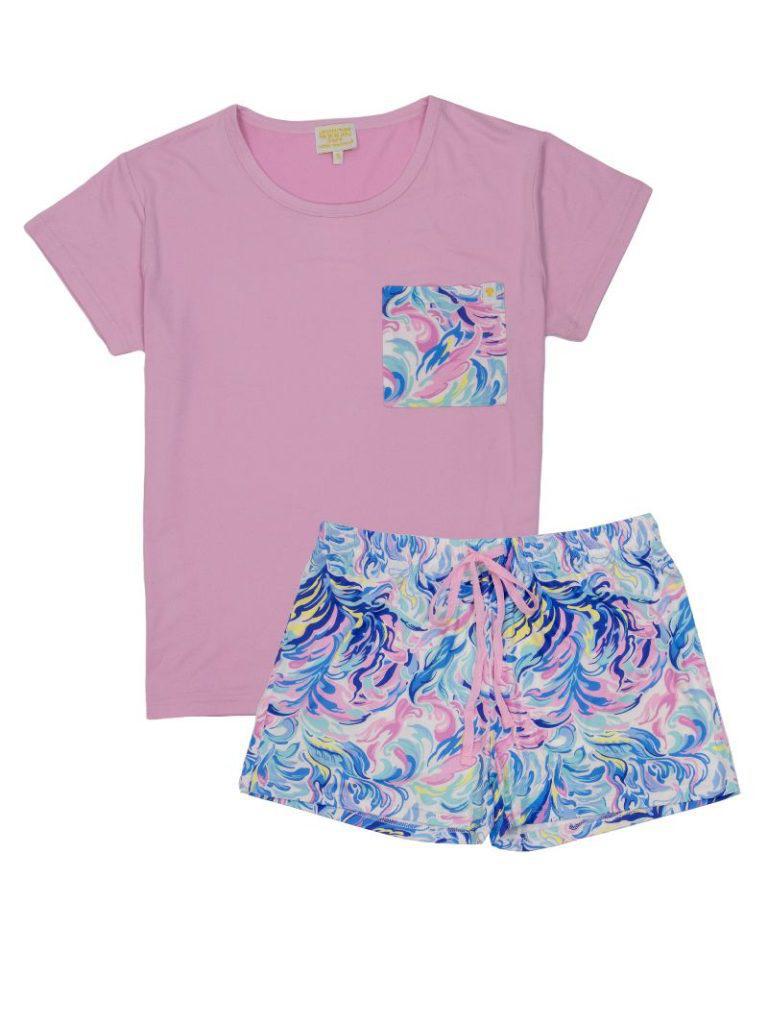 Watercolor - T-shirt Pajama Set - by Simply Southern