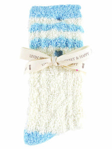 Stripe Soft N Cozy Socks - White - by Simply Southern