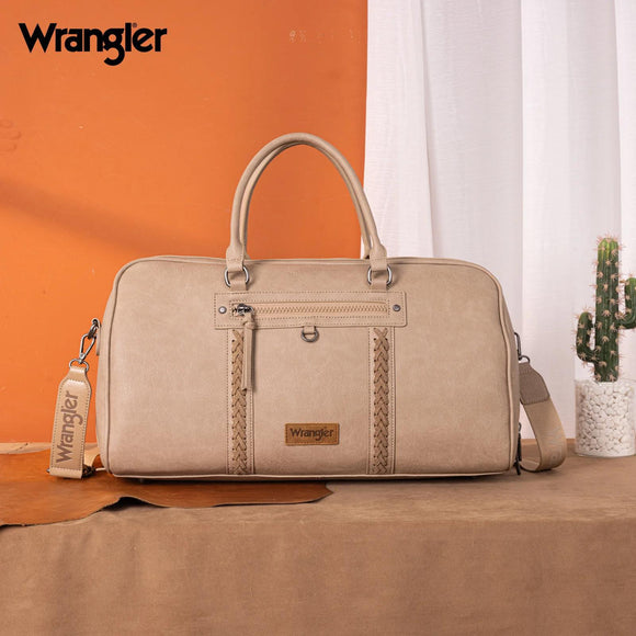 Wrangler Whipstitch Collection Duffle Bag - Khaki - by Montana West