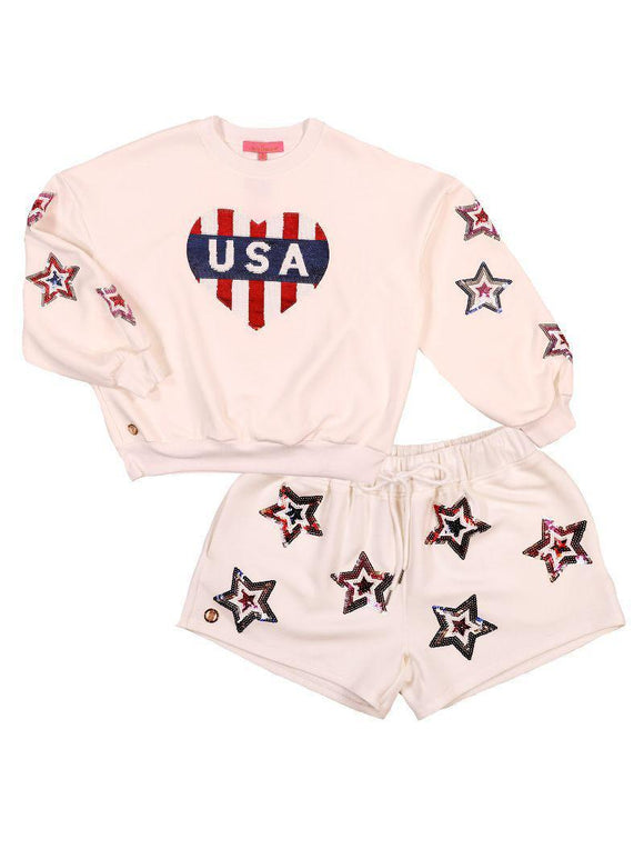 USA - Sequin Sweater Set - by Simply Southern