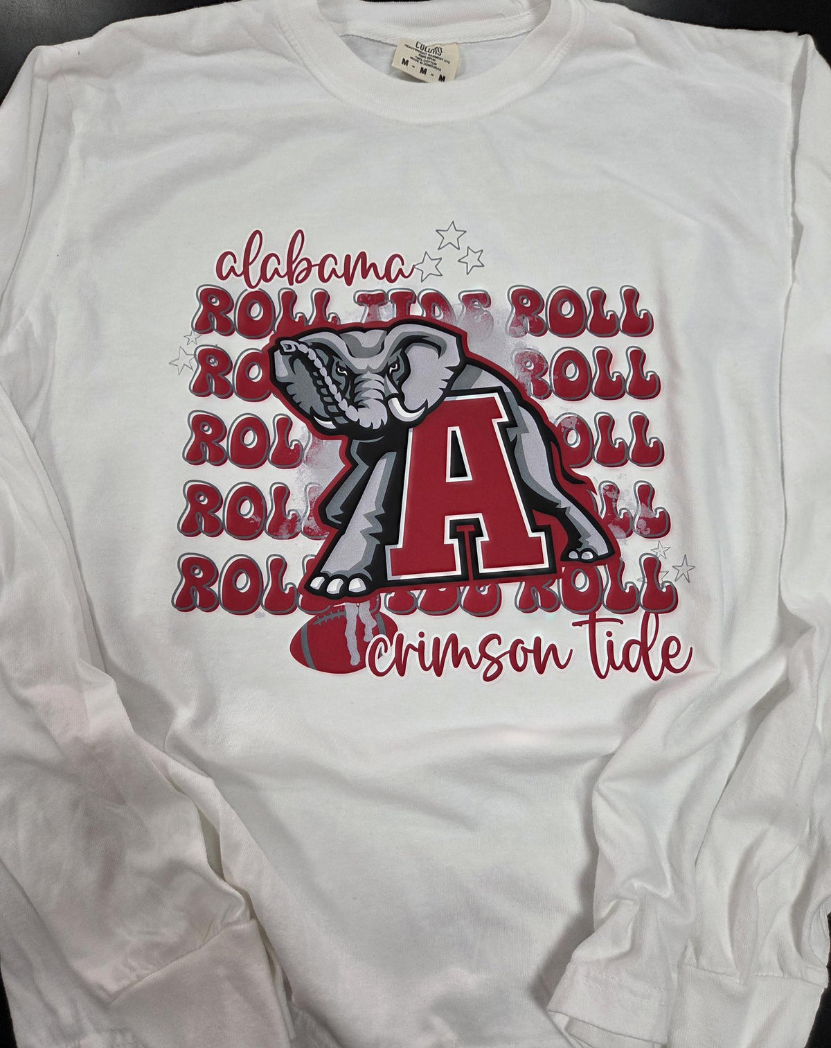 Alabama Rolltide - White - Comfort Color LS
