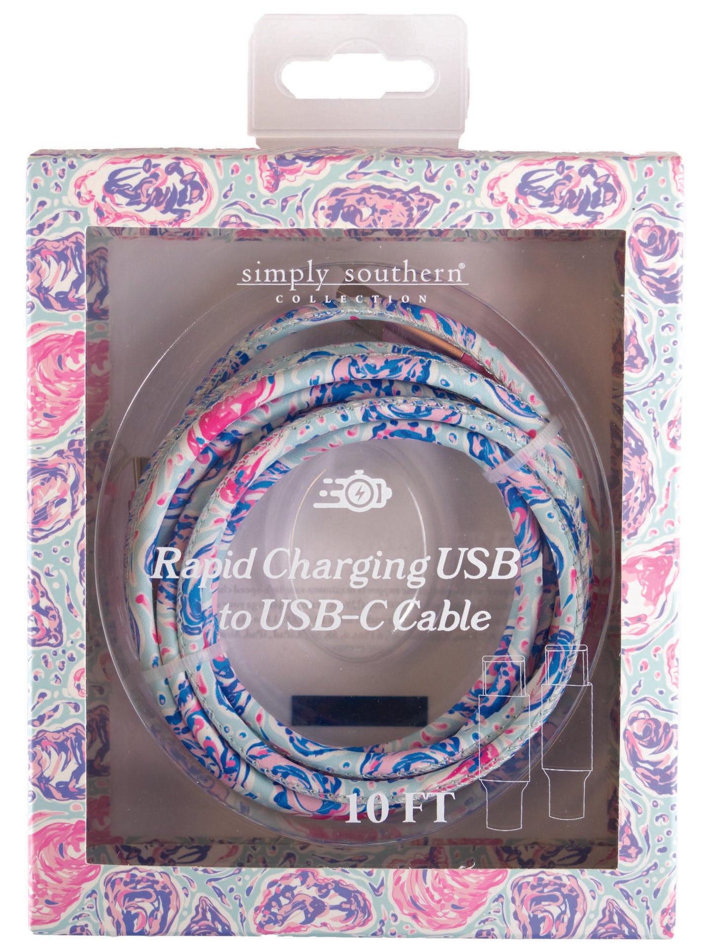 10-Foot USB to C Cable - Oyster - by Simply Southern