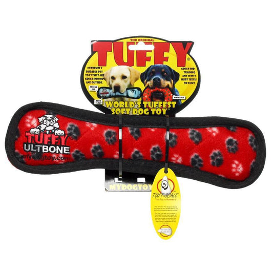 Medium Bone, Red Paw - by Tuffy