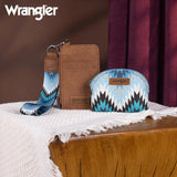 Wrangler Southwestern Art Print Dual Pouch Wristlet - Jean - by Montana West