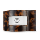 Flat Large Rectangle Hair Clip - Tortoise - By Teleties