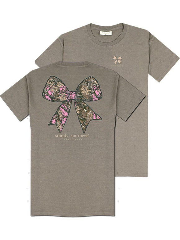 Camo Bow (Youth Short Sleeve T-Shirt) by Simply Southern