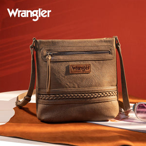 Wrangler Braided Concealed Carry Crossbody - Khaki - by Montana West