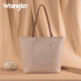Wrangler Cross Stitch Carry-All Tote - Beige -  by Montana West