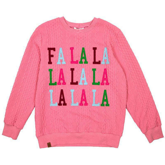 Youth Braided Christmas Sweater - Falala - by Simply Southern