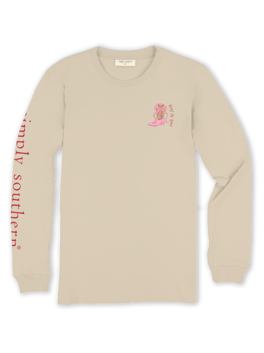Walk by Faith Boots (Long Sleeve T-Shirt) by Simply Southern