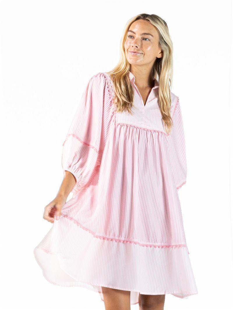 Simply Coastal Patchwork Dress - Pink - by Simply Southern