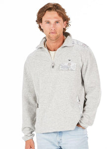 Wesley Camo Quarter Zip - Heather Gray - by Simply Southern
