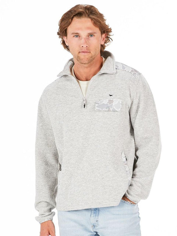 Wesley Camo Quarter Zip - Heather Gray - by Simply Southern