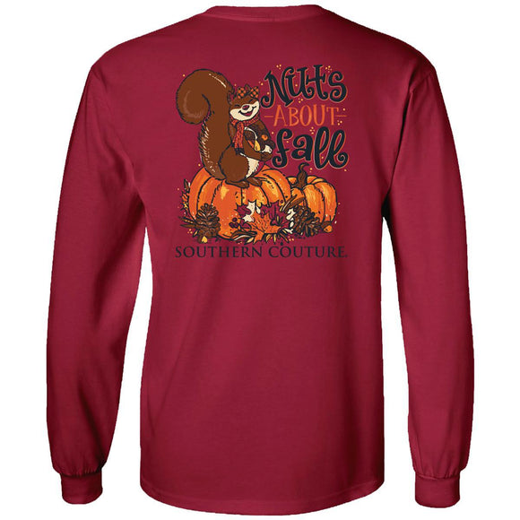 Nuts About Fall - Long Sleeve T-shirt - by Southern Couture