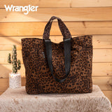 Wrangler Leopard Print Large Tote/Crossbody - Brown - by Montana West