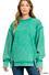 Acid washed double ribbed exposed-seam pullover - Green - Zenana