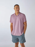 Guy's Pattern Polo - Red Stripe - by Simply Southern