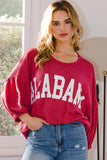 Plus Oversized Alabama State Graphic Sweatshirt - by Oddi