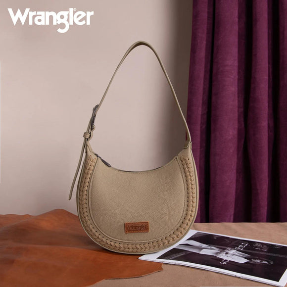Wrangler Whipstitch Crescent Crossbody - Tan - by Montana West