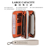 Wrangler Dual Zipper Compartment Large Wallet - Light Gray - by Montana West