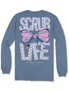 Scrub Life Floral (Long Sleeve T-Shirt) by Simply Southern