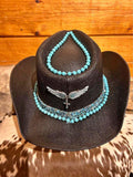 “Midnight Turquoise” - Unique Hats by Jo