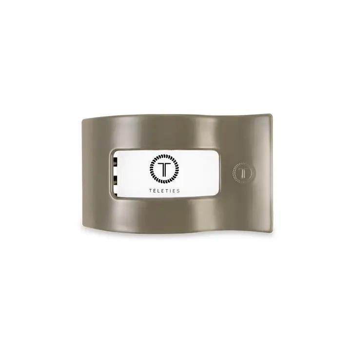 Flat Small Rectangle Hair Clip - Sage It Ain't So - By Teleties