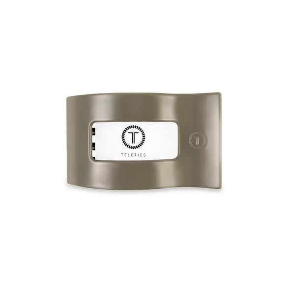 Flat Small Rectangle Hair Clip - Sage It Ain't So - By Teleties