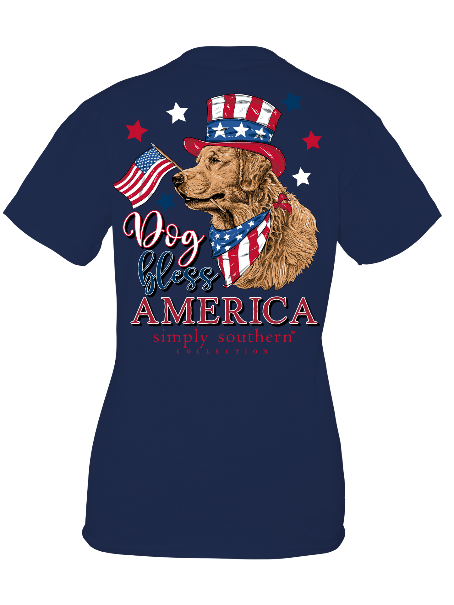 Dog Bless America (Short Sleeve T-Shirt) by Simply Southern