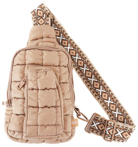 Puff Sling Bag - Mocha - by Simply Southern