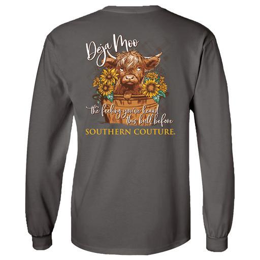 Deja Moo - Long Sleeve T-shirt - by Southern Couture