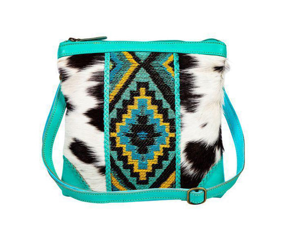 Tonga Ridge Crossbody Bag in Turquoise - by Myra