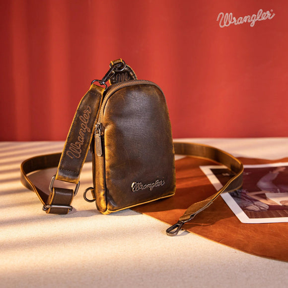 Wrangler Sling Bag/Crossbody/Chest Bag - Coffee - by Montana West