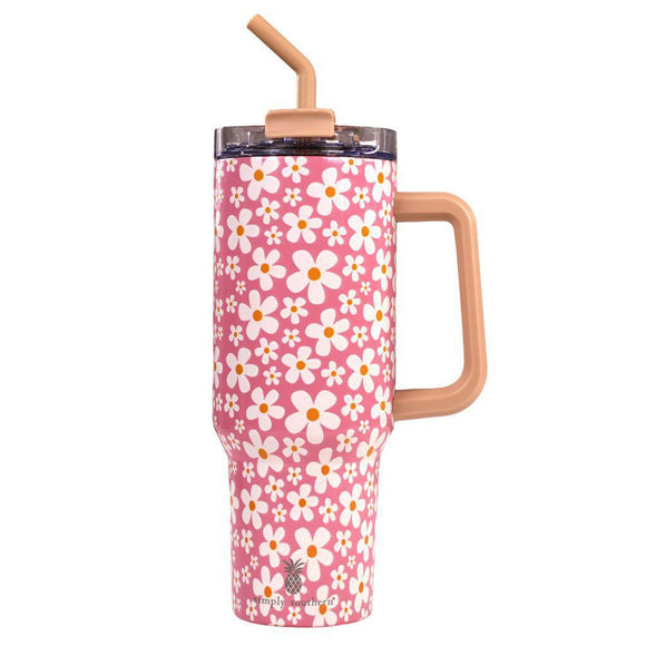 Pink Daisy - 40oz Tumbler - by Simply Southern