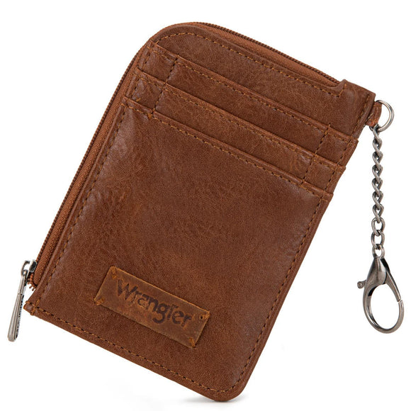 Wrangler Mini Zip Card Case - Brown - by Montana West by Montana West