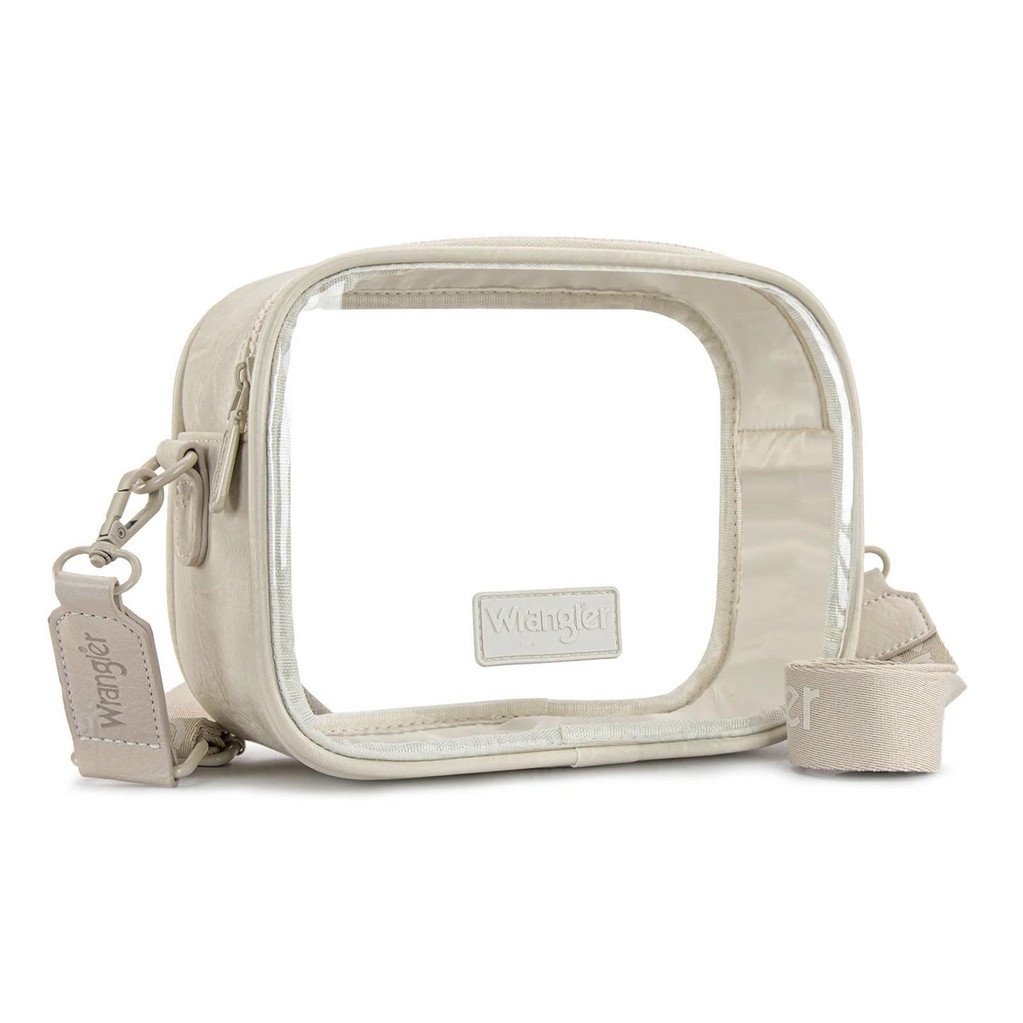 Wrangler Clear Crossbody Bag/Stadium Bag - Beige - by Montana West