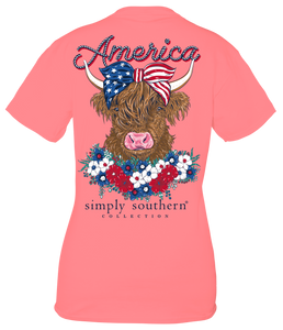 Americana Cow (Short Sleeve T-Shirt) by Simply Southern