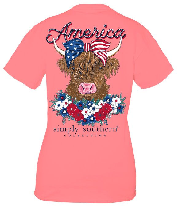 Americana Cow (Short Sleeve T-Shirt) by Simply Southern