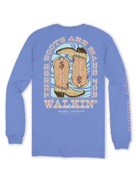 Walking Boots (Long Sleeve T-Shirt) by Simply Southern